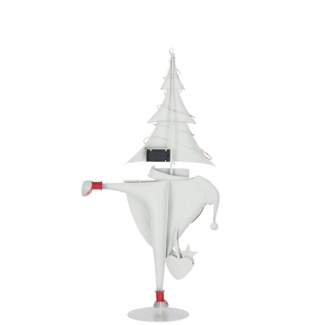 Santa Claus LED Tree Iron Christmas Red/White Large H77.5cm J-Line