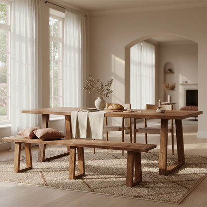 Teak Dining Bench Farmwood 180cm Raw Materials