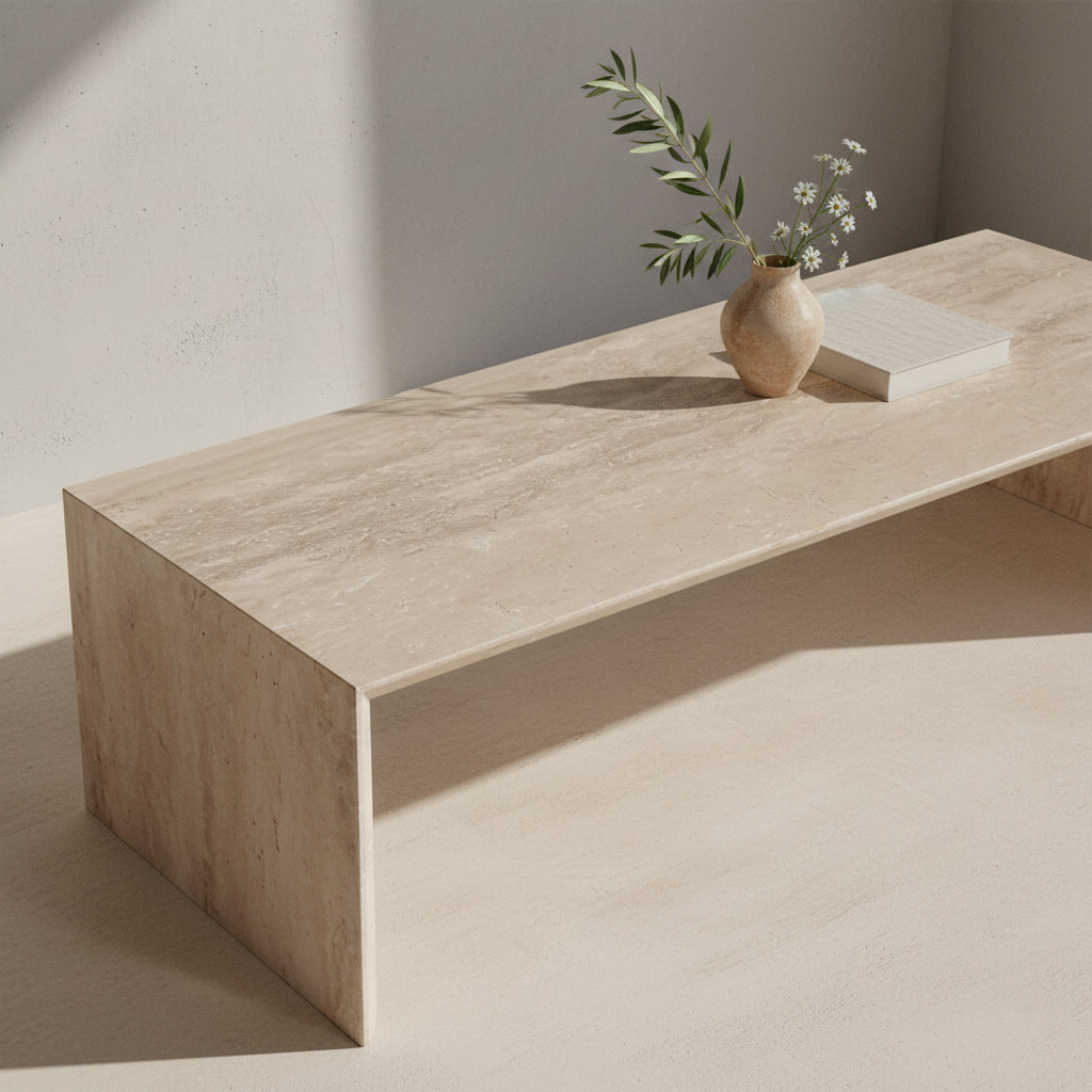 Travertine Coffee Table Sleaky Raw Materials