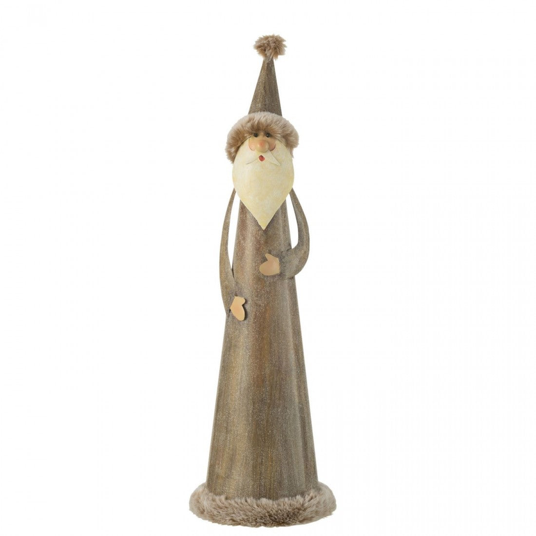 Santa Claus Round Fur Metal Grey Large J-Line