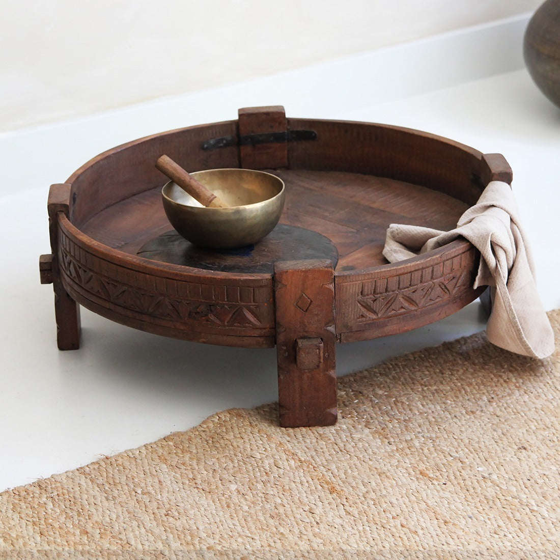Side table Grinder Brown Raw Materials