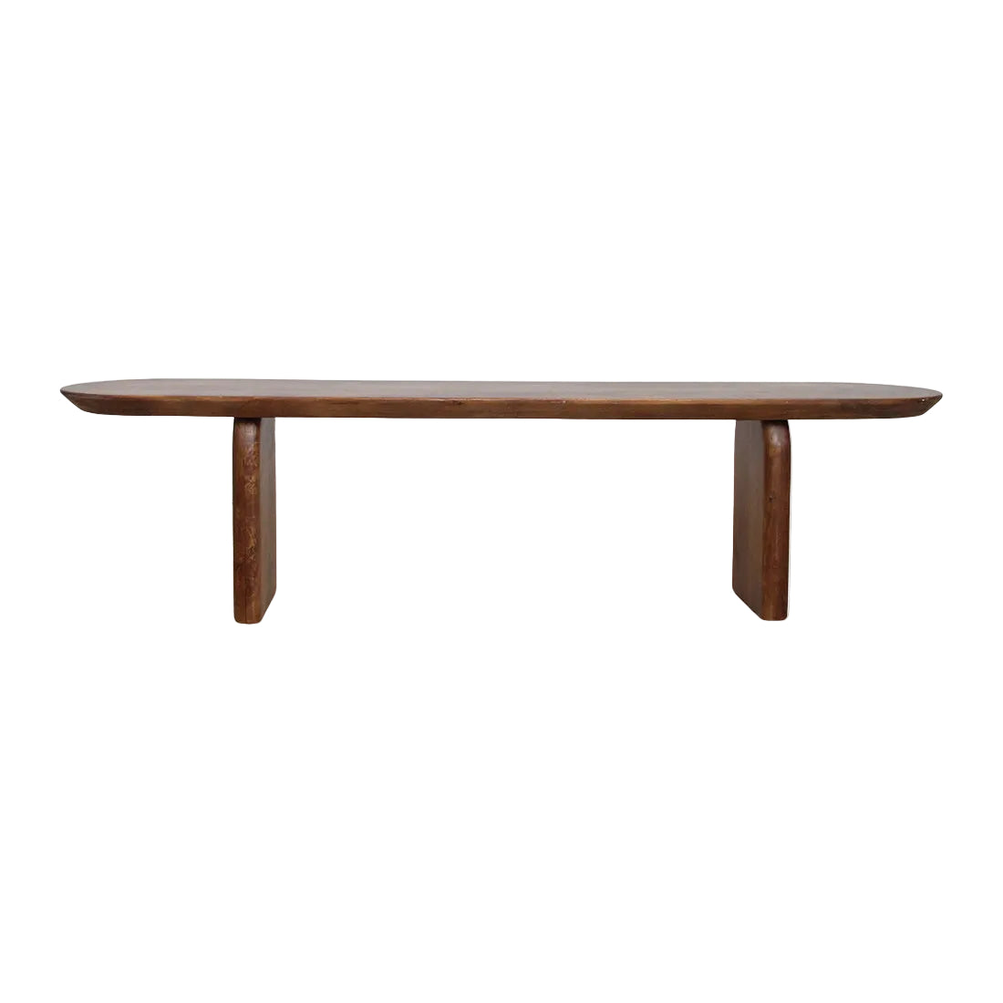 Dining Room Bench Bullnose Brown Mango Wood 200cm Raw Materials
