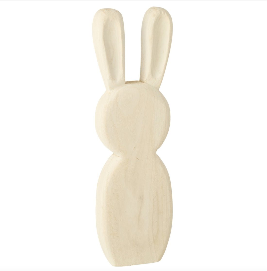 Standing Rabbit Paulownia Wood White Set of 2 J-Line