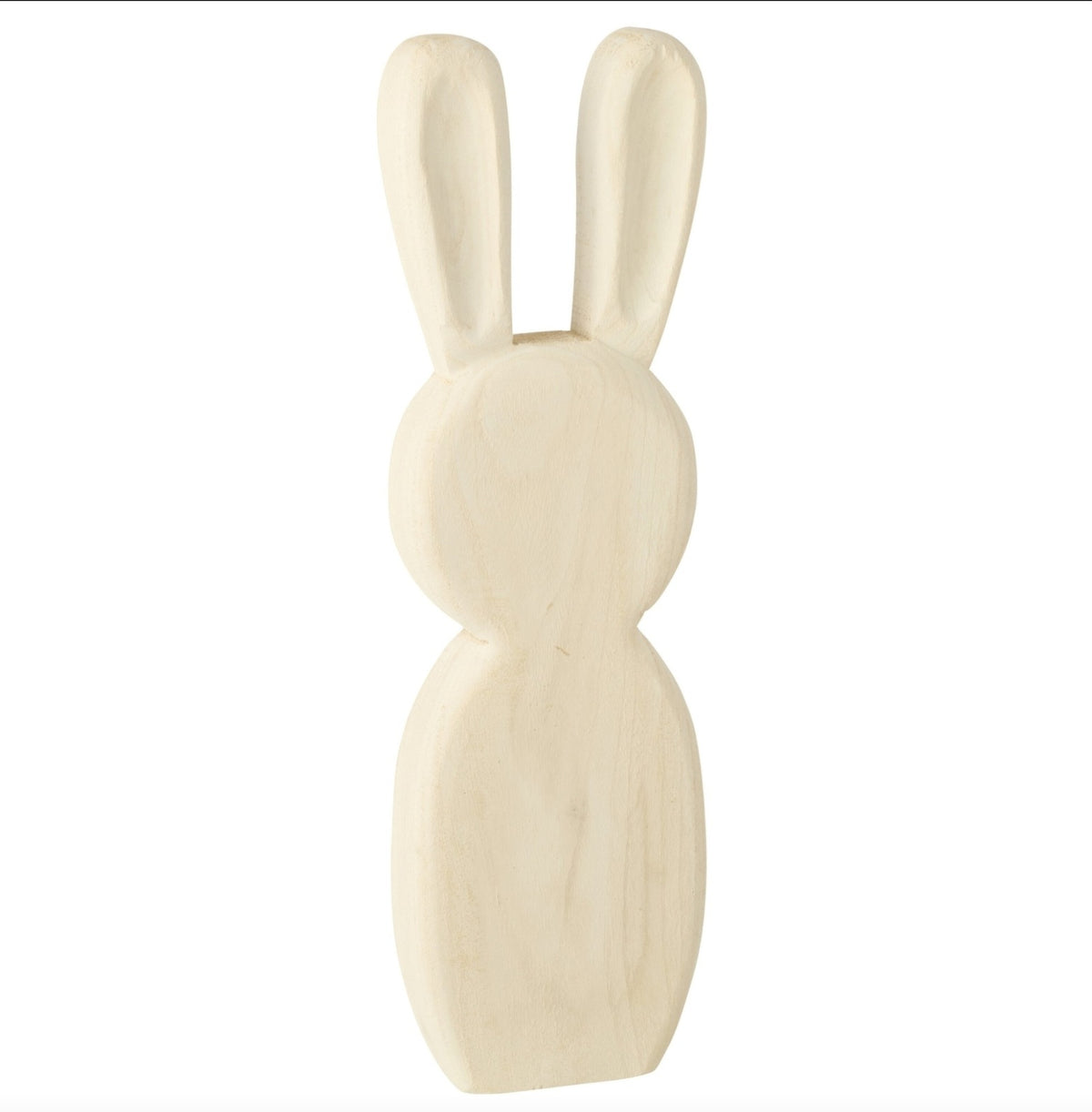 Standing Rabbit Paulownia Wood White Set of 2 J-Line