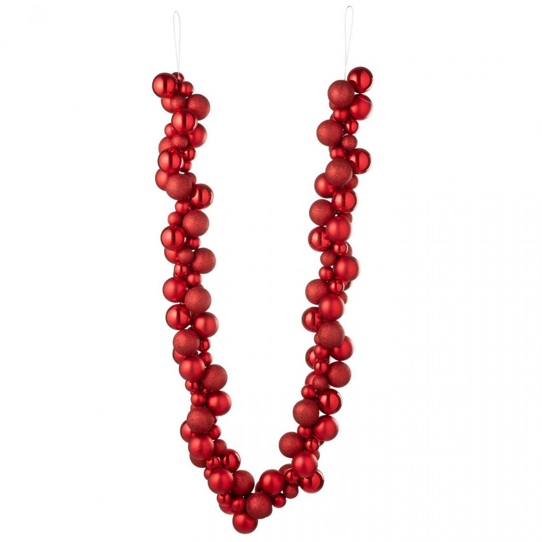 Garland Christmas Bauble Plastic Christmas Red J-line