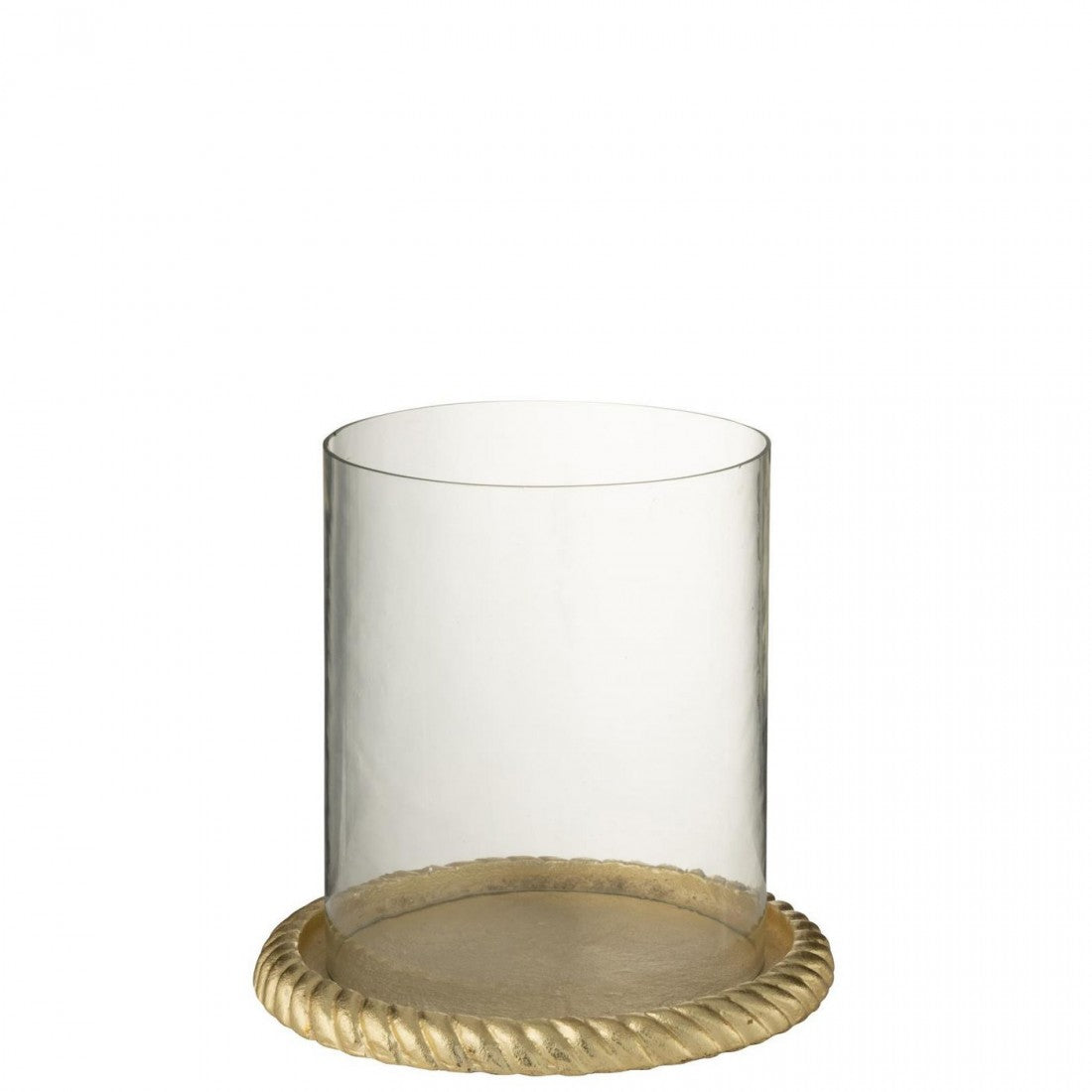Gold-Colored Aluminum Candle Holder J-Line