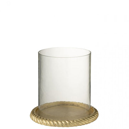 Gold-Colored Aluminum Candle Holder J-Line