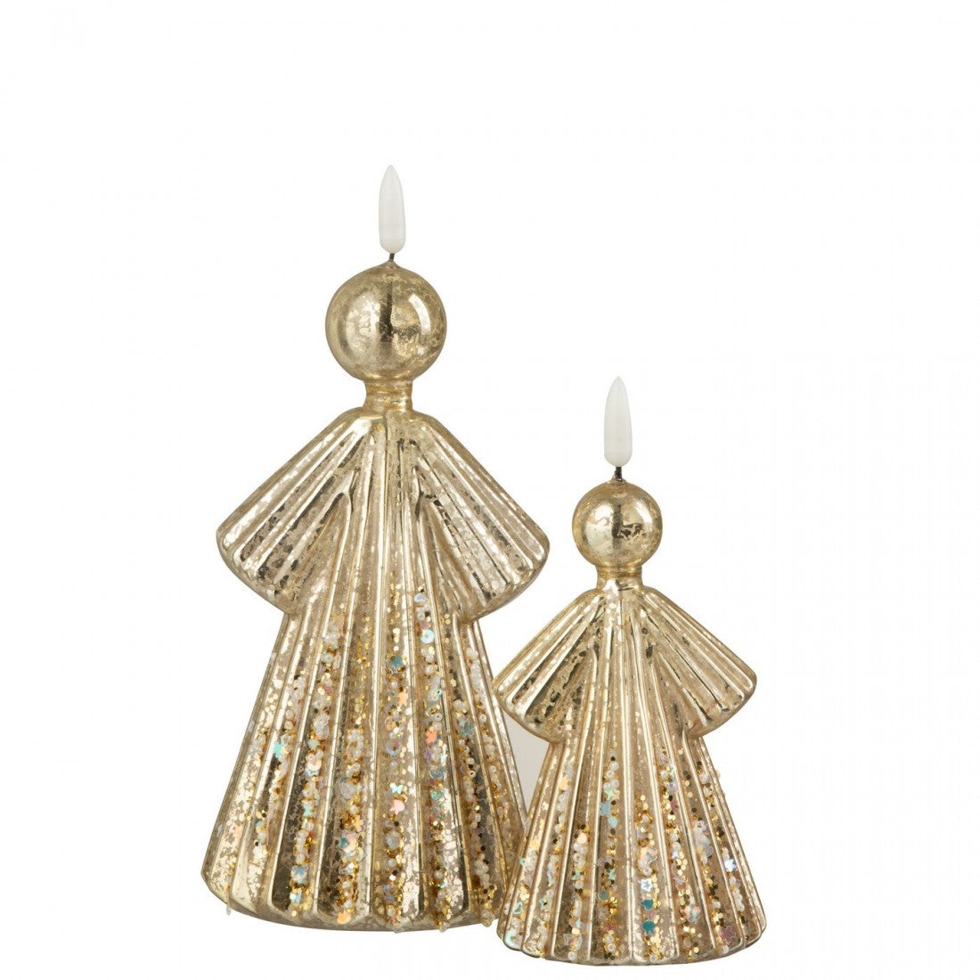 Angel LED Glass Gold-Colored Set of 2 J-Line
