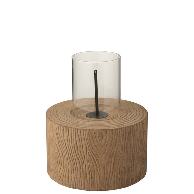 Fire Basket Trunk Round Magnesium Brown Large J-Line