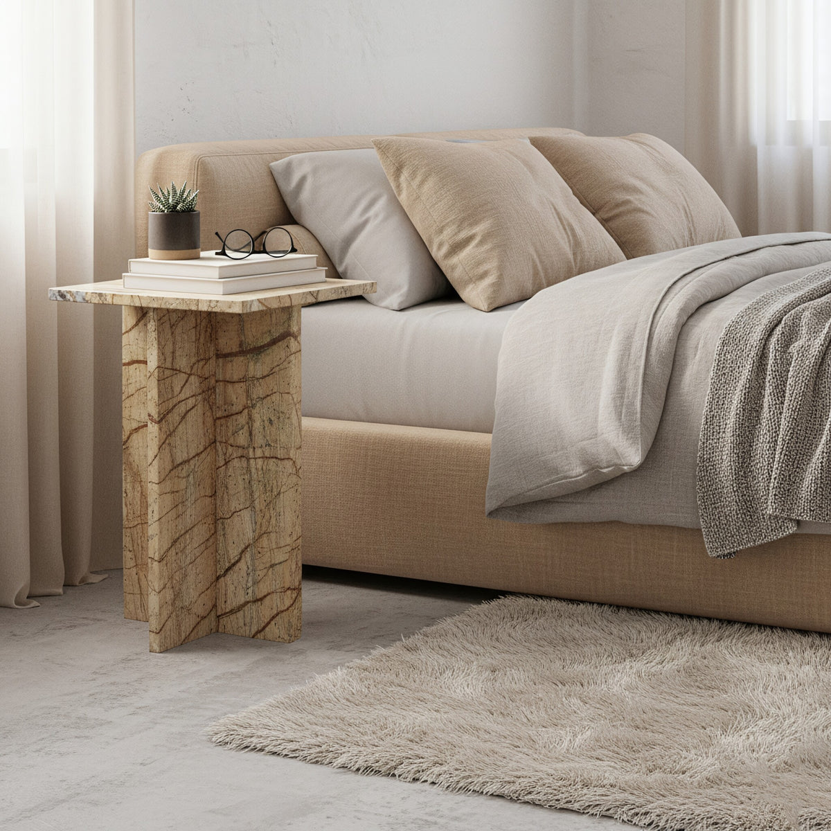 Seoul Marble Side Table Bizar Raw Materials