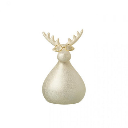 Reindeer Glasses Porcelain Gold-Colored Set of 2 J-Line