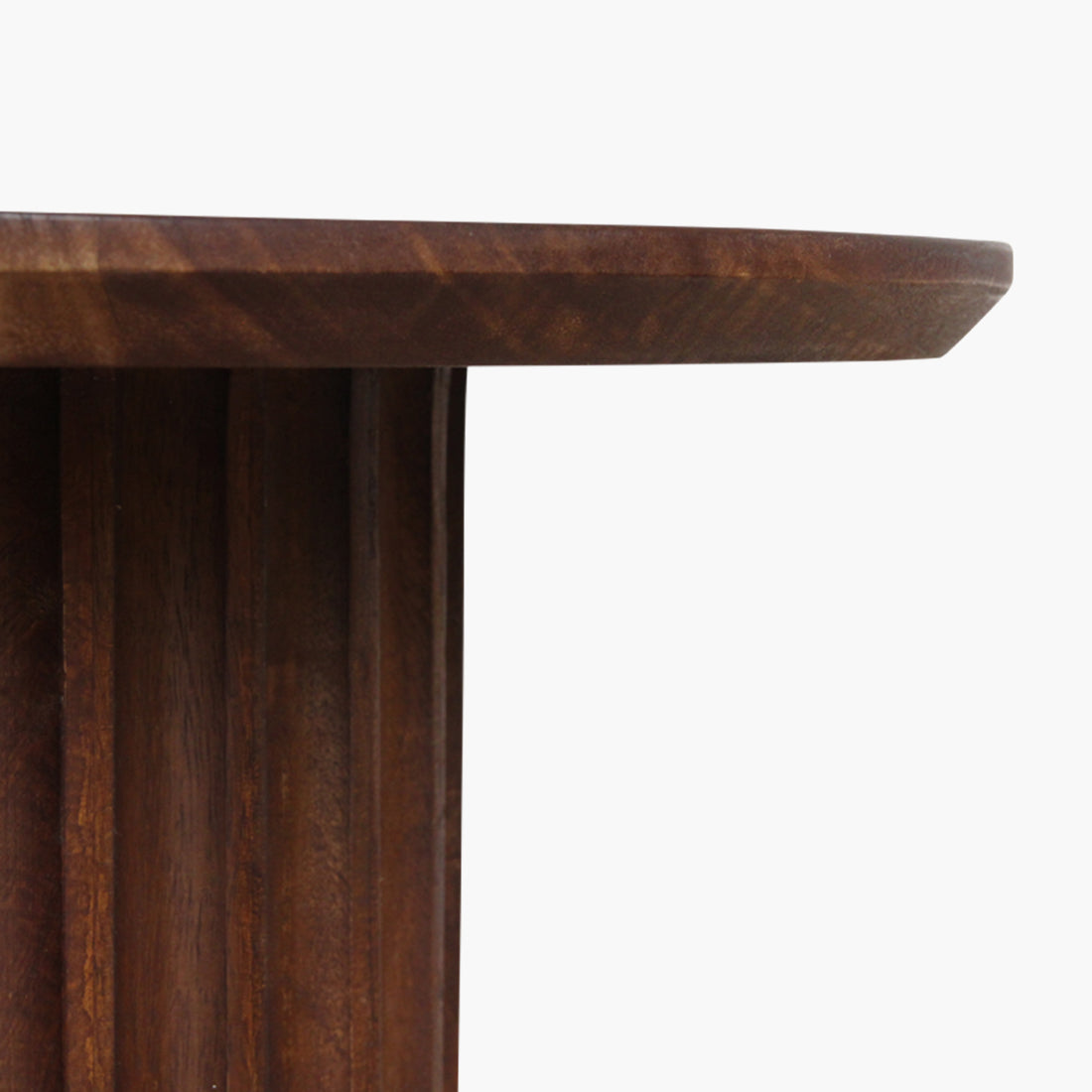 Side table Bullnose Reversed Fluted Brown Ø55cm Raw Materials