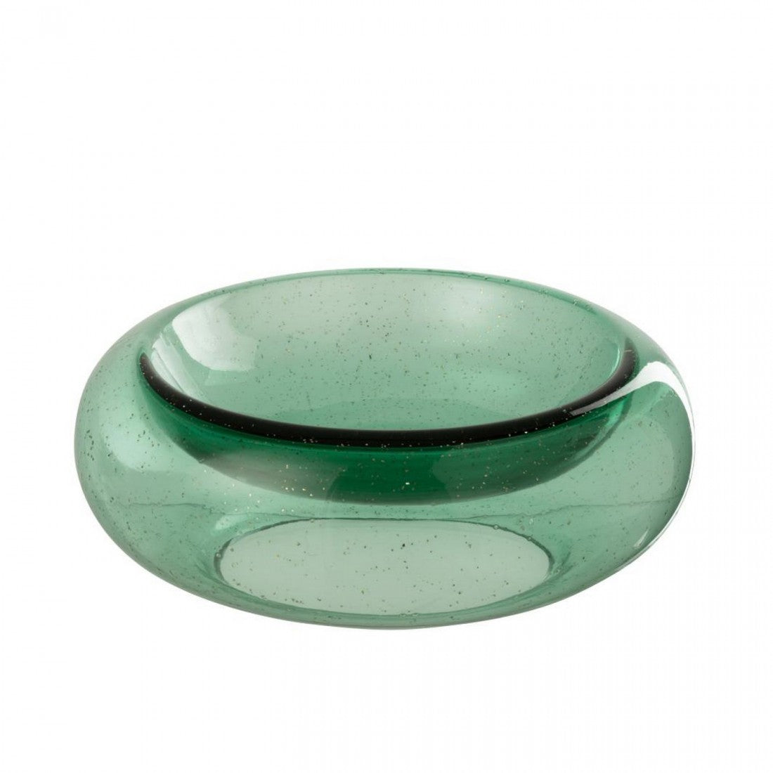 Decorative Bowl Carol Glass Emerald Green Large