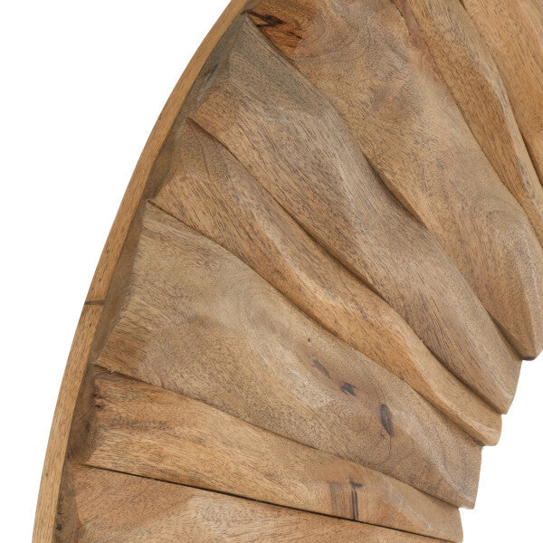 Wall Mirror Curve Oval Natural Wood 152x6x92cm J-Line