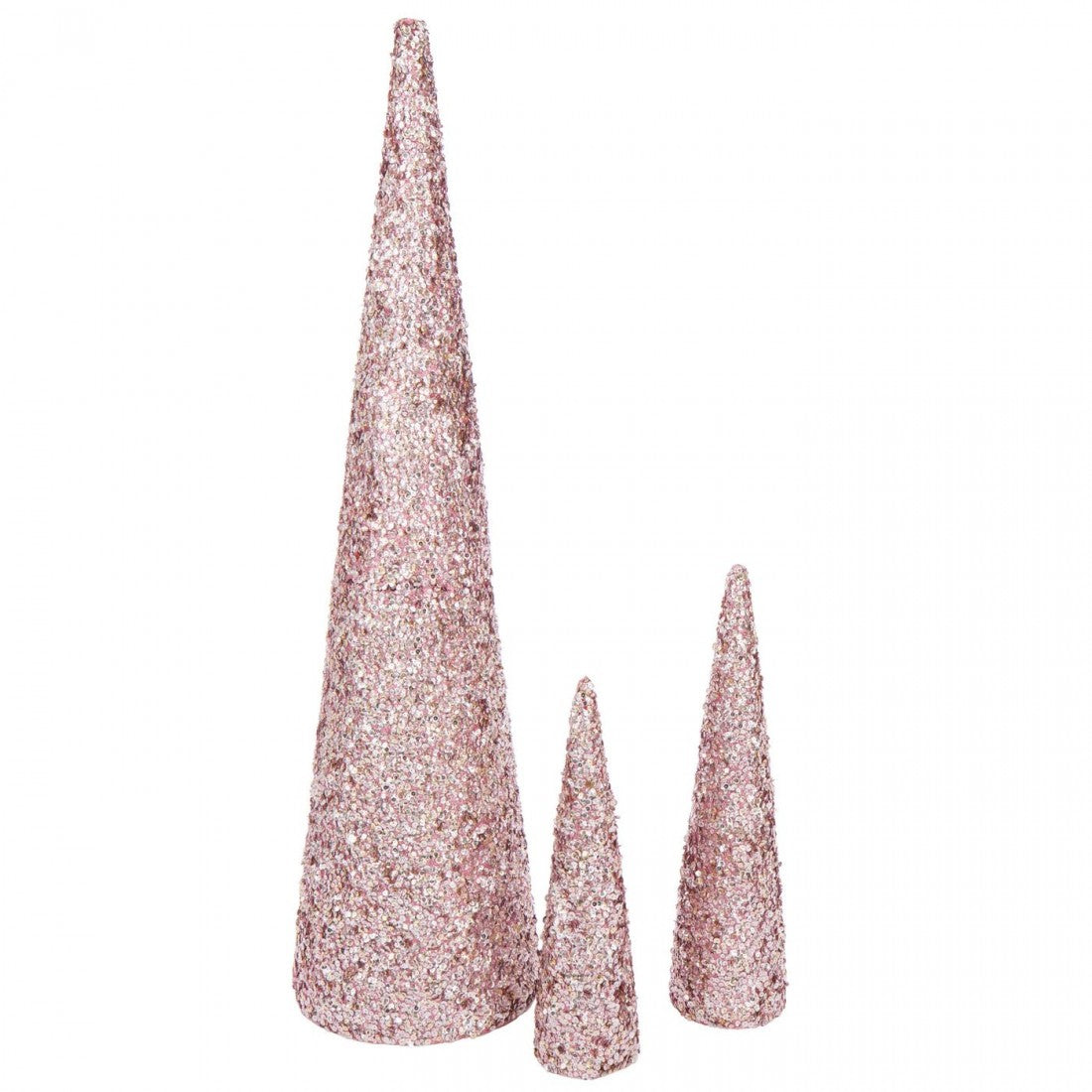 Cone Sequins Foam Light Pink Medium H56cm J-Line