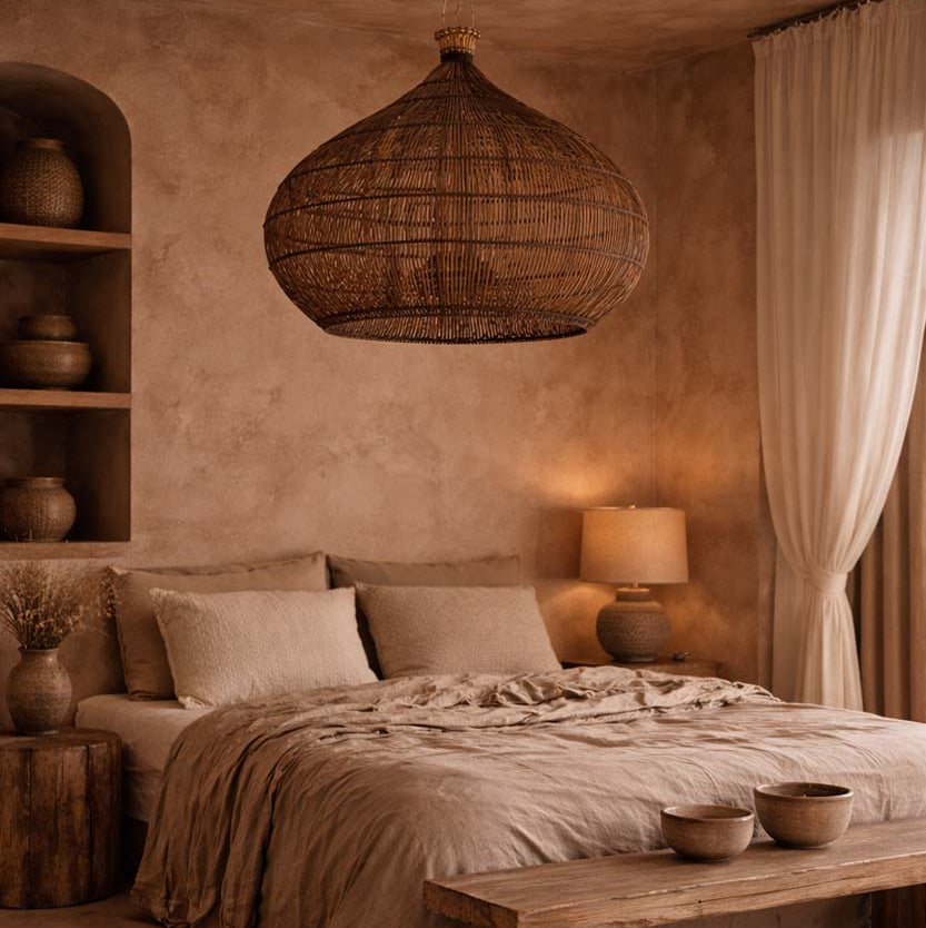 The Desert Gourd Pendant Light Dark Walnut Large Bazar Bizar