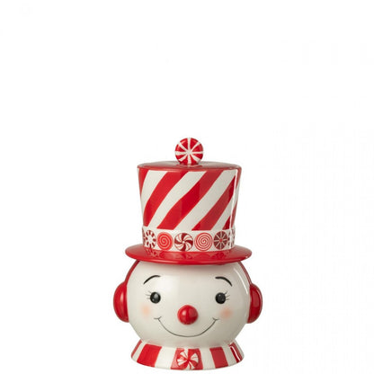 Clearance Decorative Snowman + Hat Dolomite Christmas Red/White J-Line