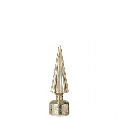 Christmas Tree Rotating LED Glass Gold-Colored Set of 2 J-Line
