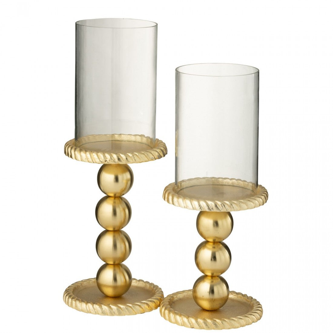 Candle Holder Aluminium Gold-Colored Large J-Line