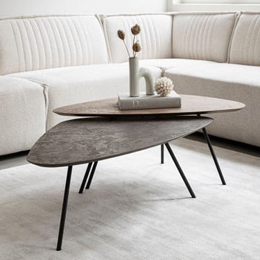 DTP Home Scala Plectro Earth Coffee Table Set of 2
