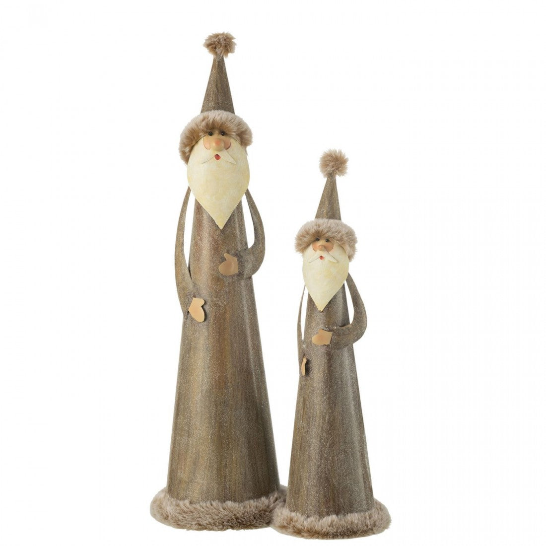 Santa Claus Round Fur Metal Grey Small J-Line