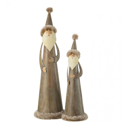 Santa Claus Round Fur Metal Grey Small J-Line