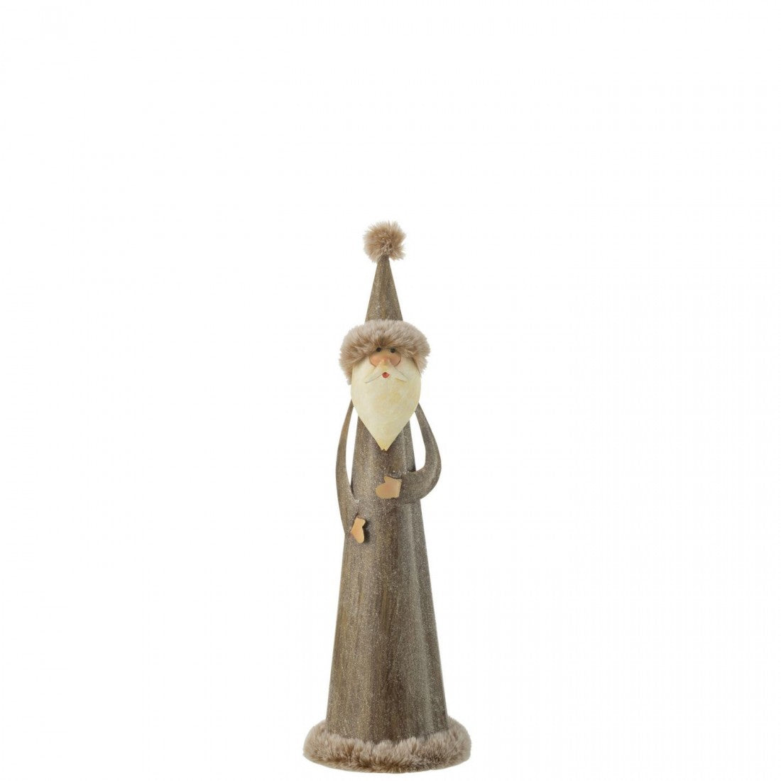Santa Claus Round Fur Metal Grey Small J-Line
