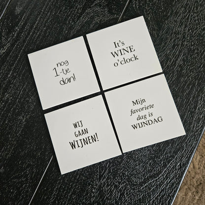 Square Wine Coasters Set of 4