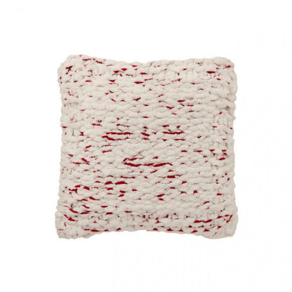 Blanket Gebreeën Polyester White/Christmas Red J-Line