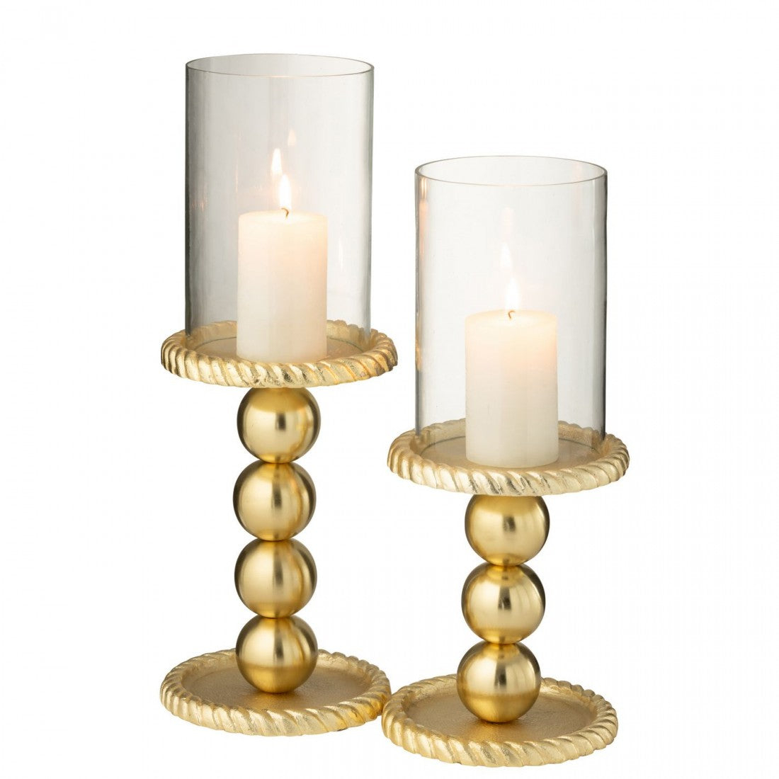 Candle Holder Aluminium Gold-Colored Large J-Line