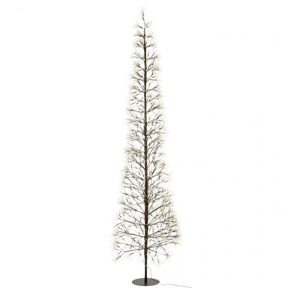Christmas Tree Warm White LED Lights Black Iron Extra Large H240cm J-Line