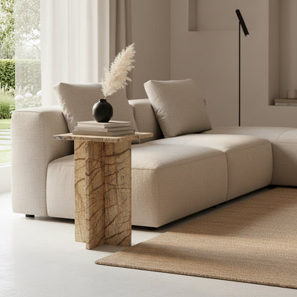 Seoul Marble Side Table Bizar Raw Materials