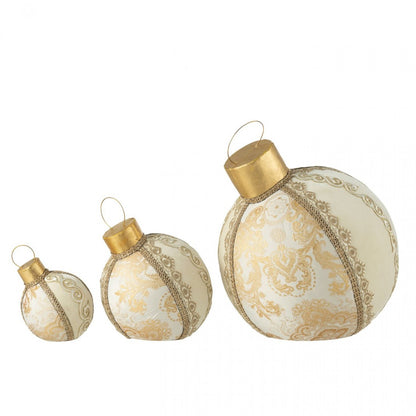 Decorative Pattern Ball Polyfoam/Textile Gold Large J-Line