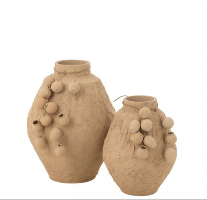 Pot + Hanging Pots Natural Clay Large J-Line