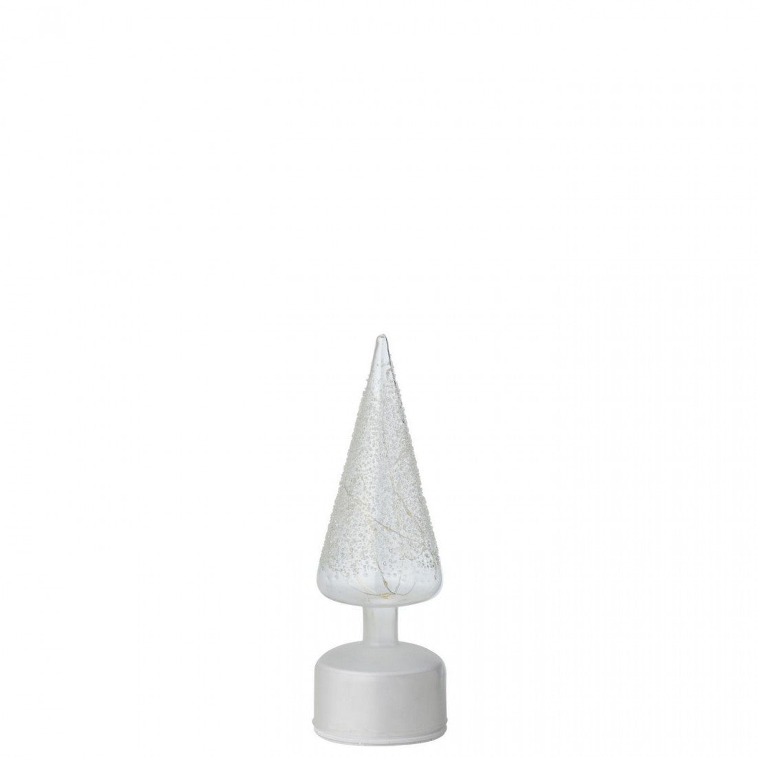 Tree Rotating LED Glass White/Transparent Set of 2 J-Line