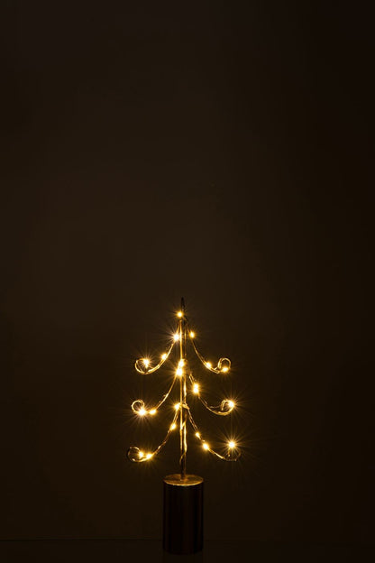 Tree LED Cylinder Base Iron Gold-Colored Set of 3 J-Line