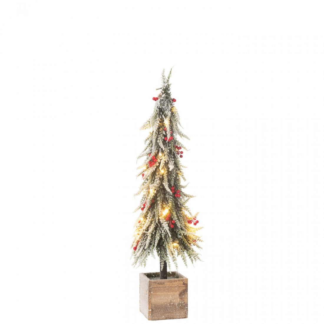Christmas Tree + LED Artificial Snow Green/Red Large H75cm J-Line