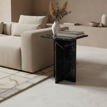Side Table Shanghai Marble Black Raw Materials