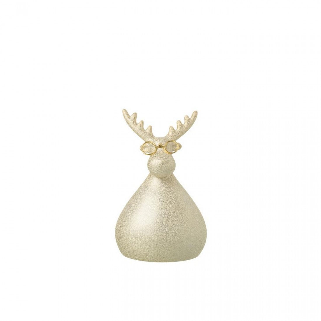 Reindeer Glasses Porcelain Gold-Colored Set of 2 J-Line
