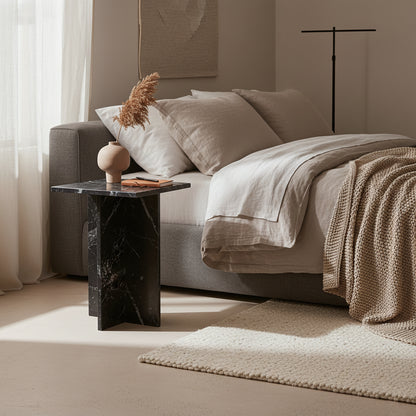 Side Table Shanghai Marble Black Raw Materials