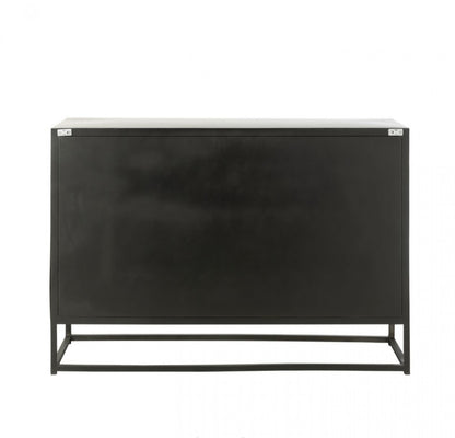 Shanil Wood/Iron Black Buffet Cabinet J-Line