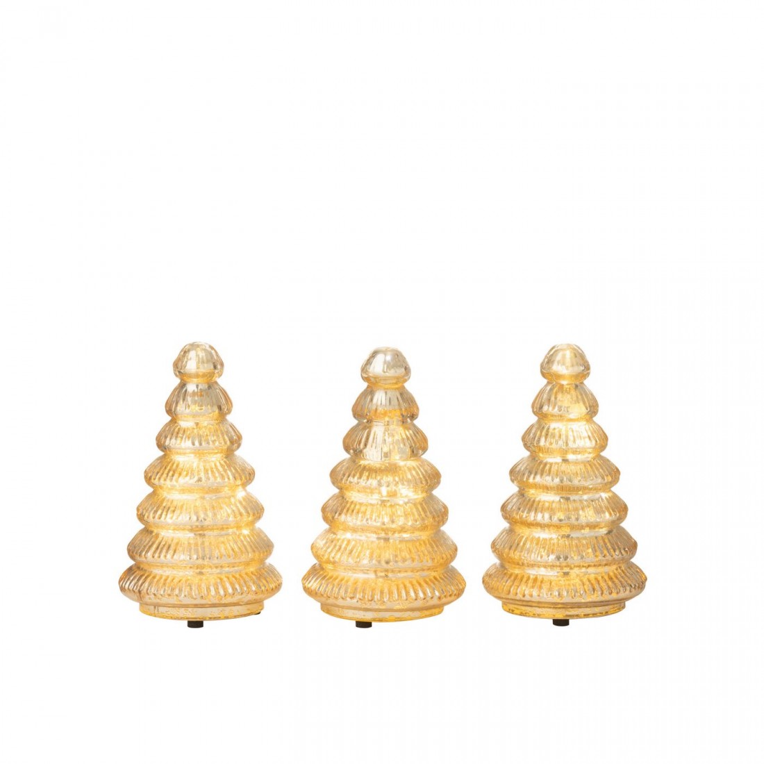 Boom LED Ribbed Glass Gold-Colored Set of 3 J-Line