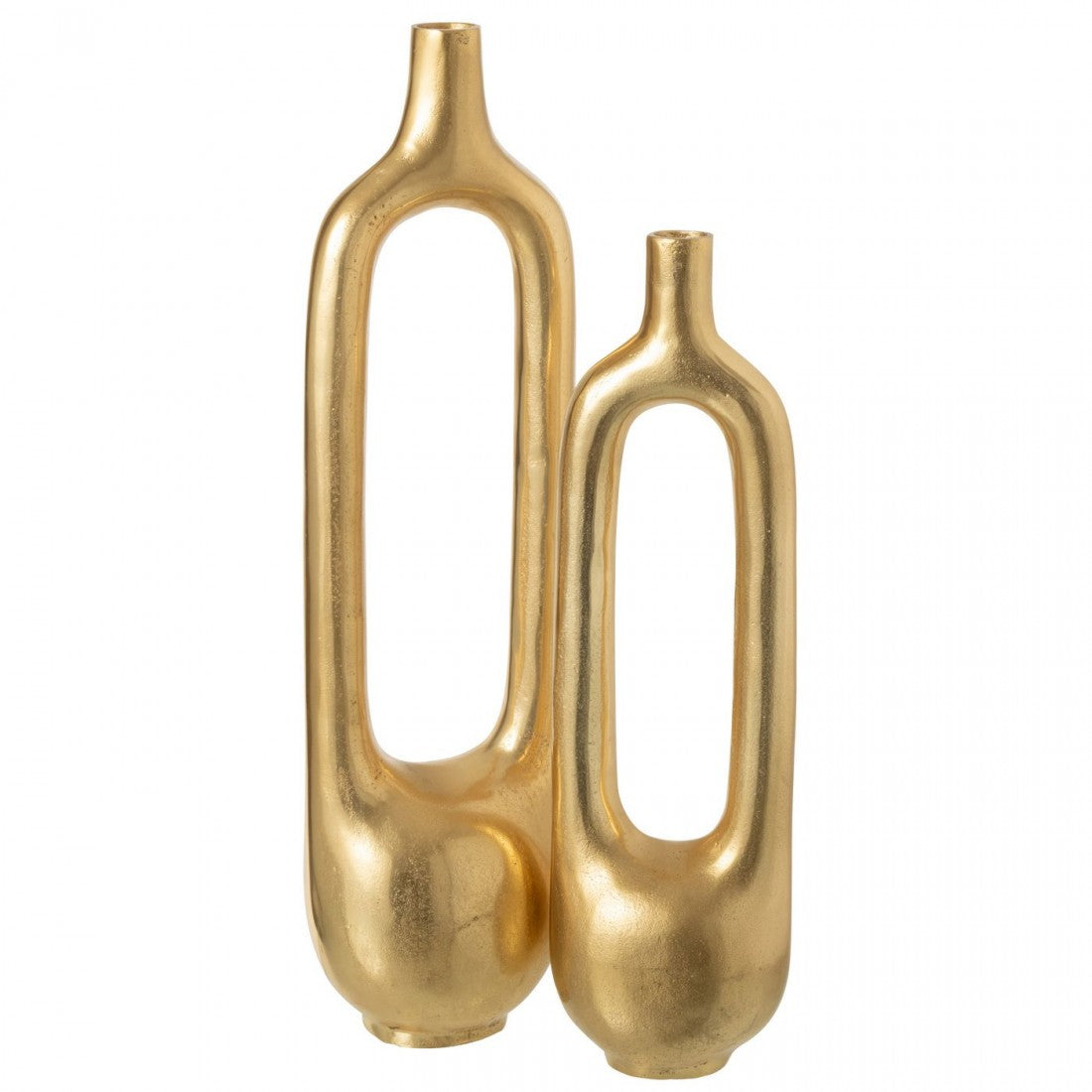 Hollow Inside Vase Aluminum Gold Large J-Line
