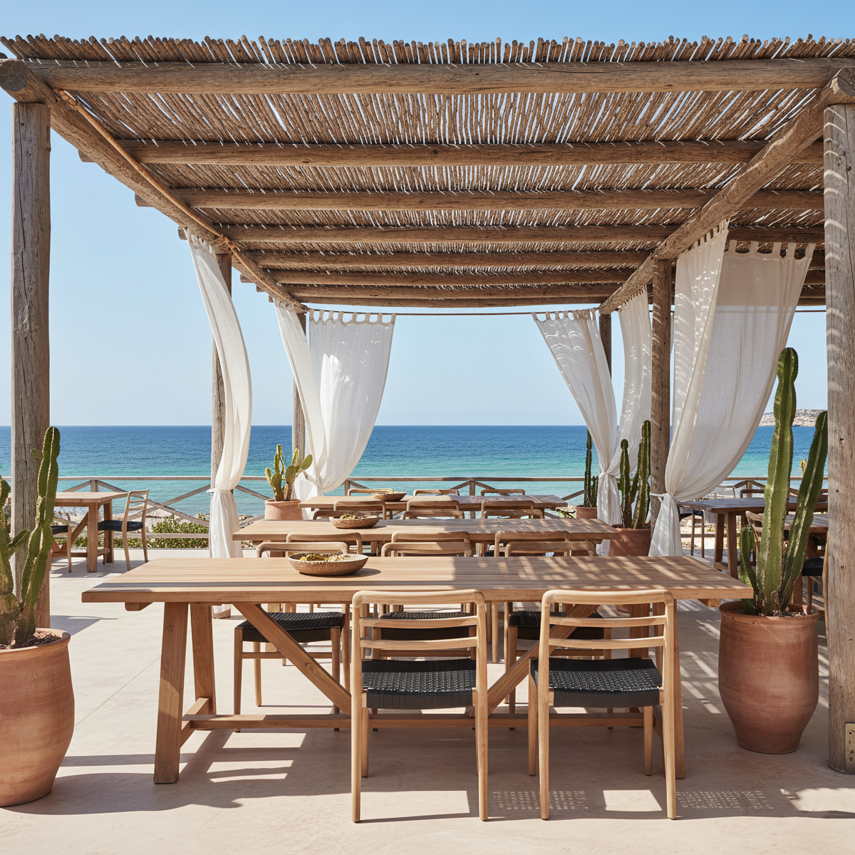 Garden Table Soleado 200cm FSC Recycled Teak Wood Raw Materials