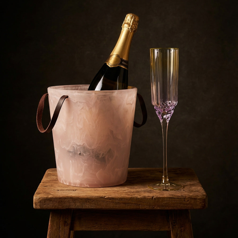 The Resin Ice Bucket - Pink White Bazar Bizar