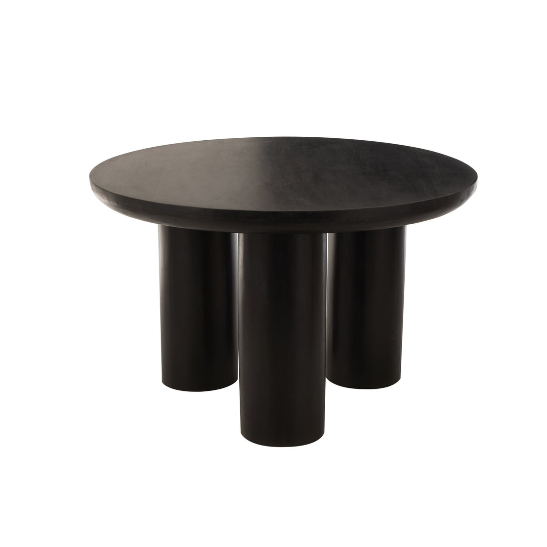 Round Dining Table Trio Mango Wood Black J-Line