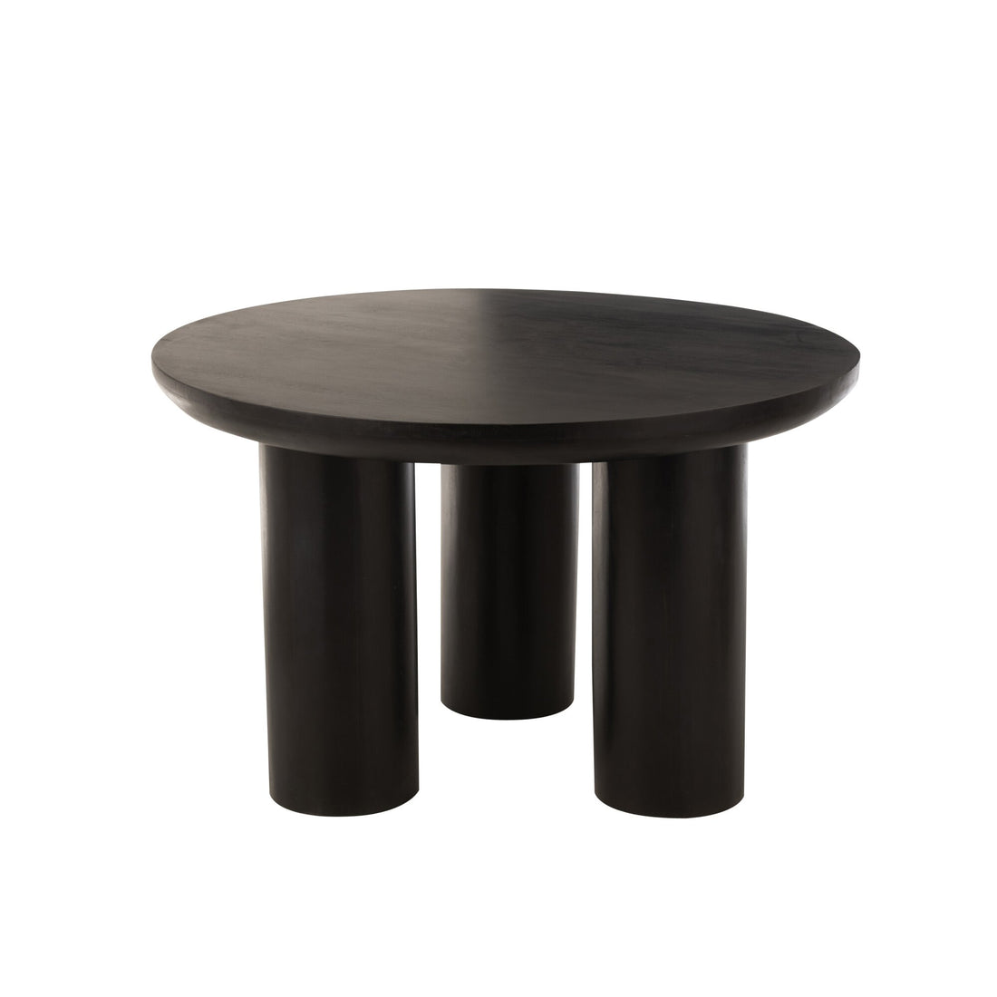 Round Dining Table Trio Mango Wood Black J-Line