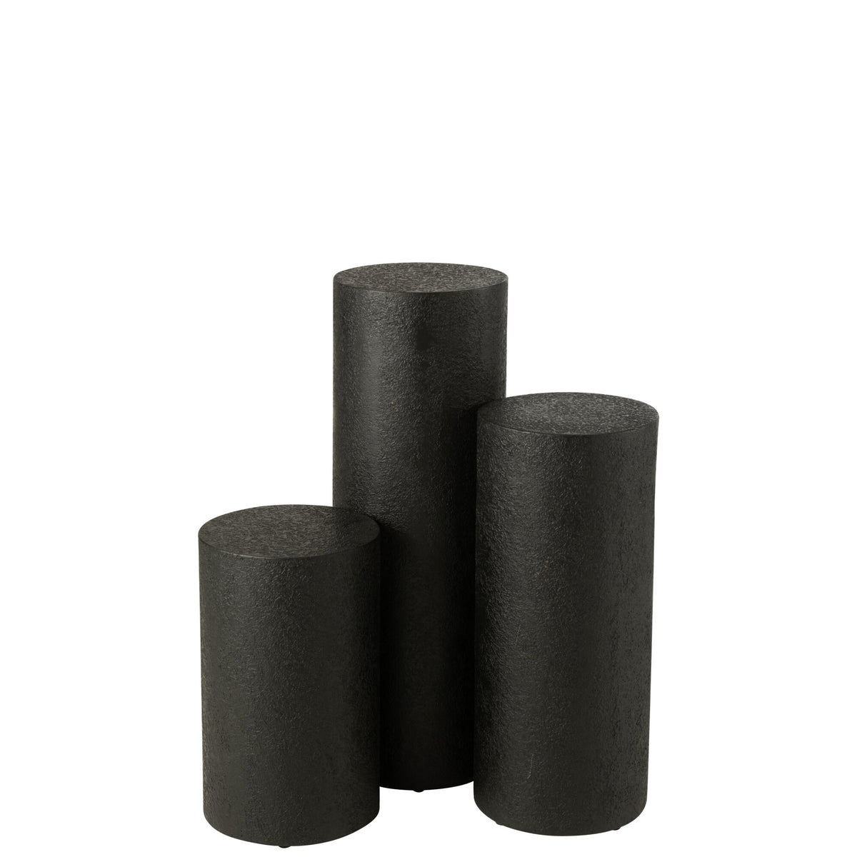 Coffee Table Cylinder MDF Black J-Line