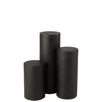 Coffee Table Cylinder MDF Black J-Line