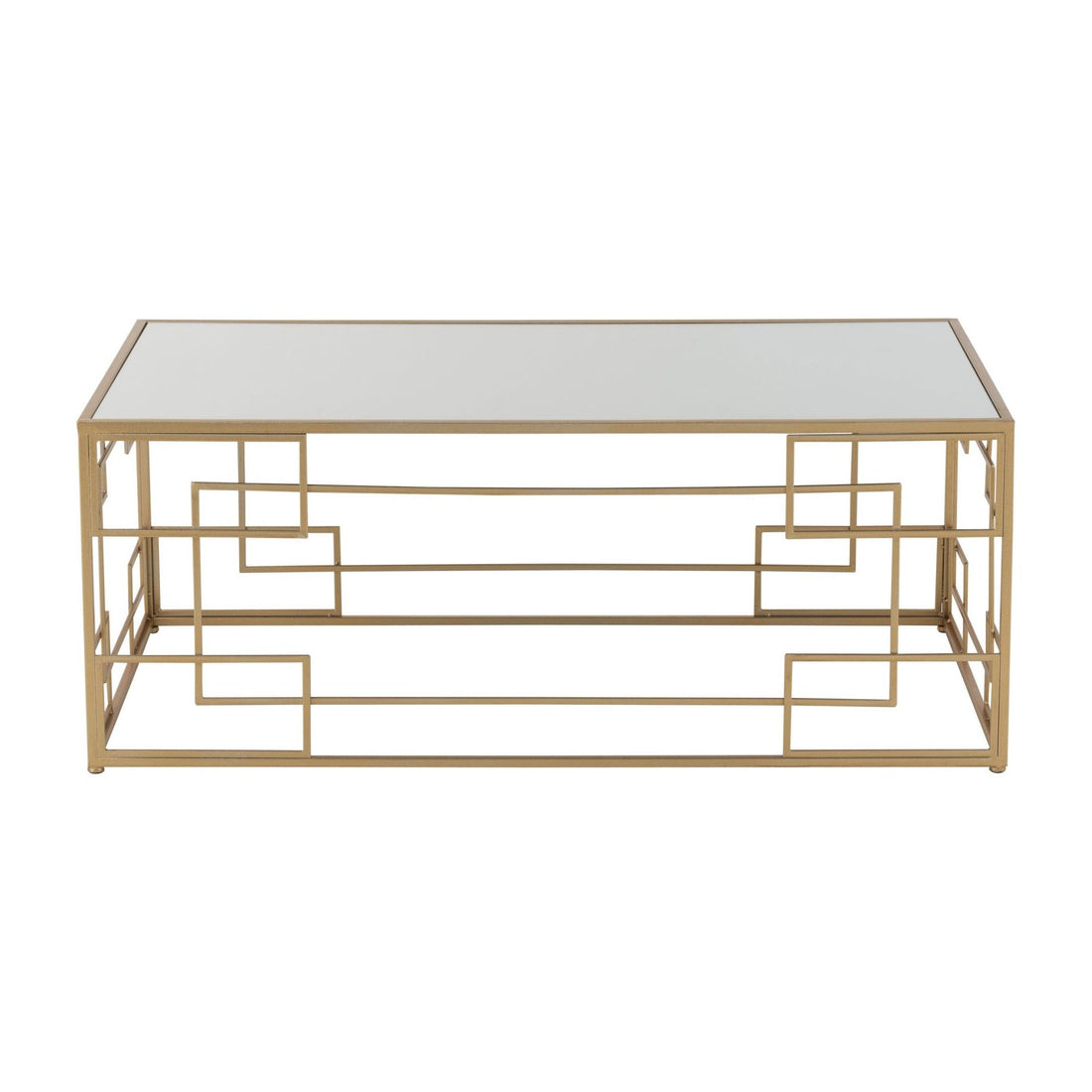 Coffee Table Lines Metal/Glass Gold J-Line